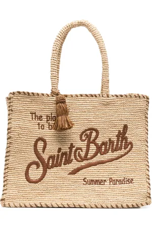 MC2 SAINT BARTH Vanity Tote Bag aus Raffiabast