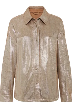 Brunello Cucinelli Hemdjacke aus Lamé