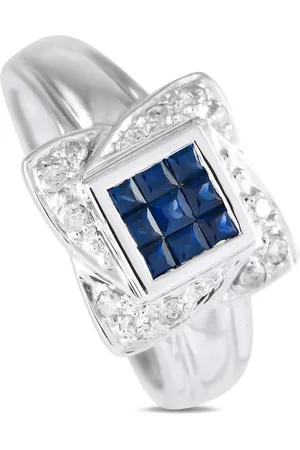 LB Exclusive 14kt Weißgoldring mit Schmucksteinen