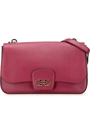 Salvatore Ferragamo 2021 Gancini Rory Flap Umhängetasche aus Kalbsleder