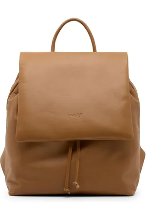 MARSÈLL Rucksack aus Leder mit Logo-Prägung