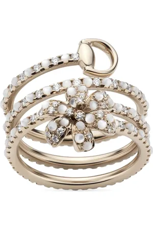 Gucci 18kt Flora Gelbgoldring