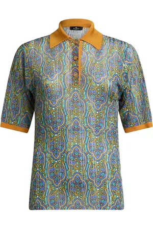 Etro Gestricktes Poloshirt mit Print