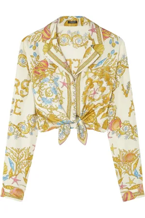 VERSACE Underwater Barocco Hemd mit Schnürung