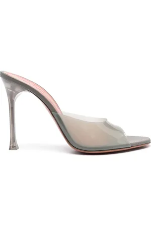 Amina Muaddi Alexa Glass Mules 105mm