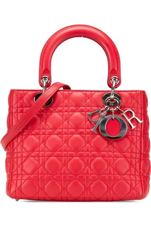 Dior 2011 mittelgroße Cannage Lady Dior Satchel-Tasche