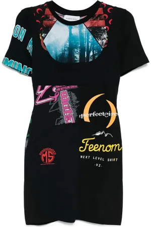 Marine Serre Minikleid mit grafischem Print