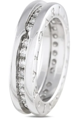 Bvlgari 18kt B.Zero1 Weißgoldring mit Diamant