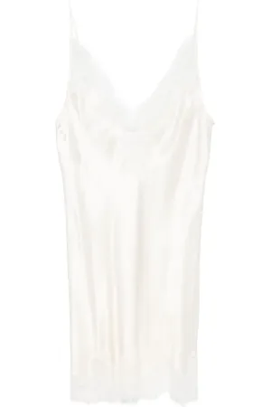 CARINE GILSON Camisole-Kleid aus Seidensatin
