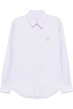 Maison Kitsuné Hemd mit Fuchsstickerei