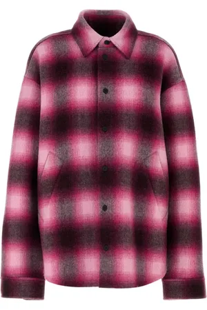 Balenciaga Flanellhemd mit Stickerei