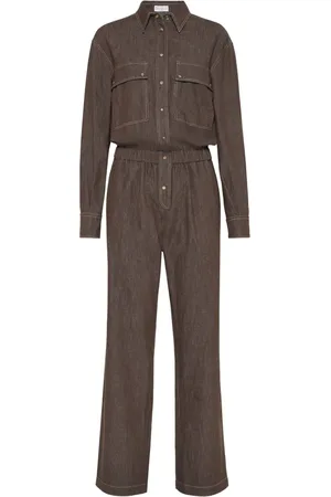 Brunello Cucinelli Jeans-Jumpsuit aus Baumwolle