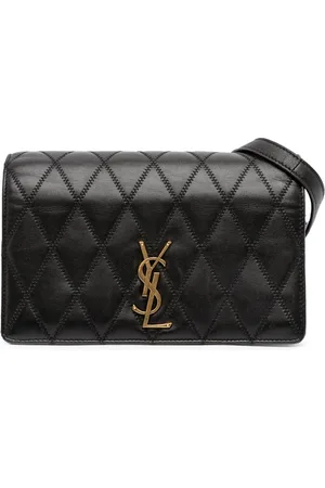 Saint Laurent 2019 Angie Umhängetasche aus Lammleder mit Kettenriemen und Rautensteppung
