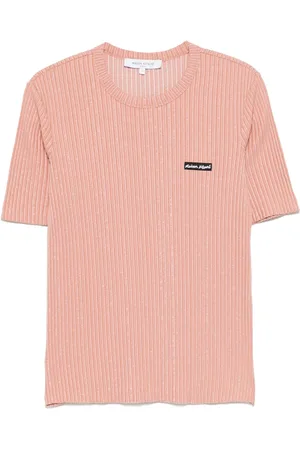 Maison Kitsuné T-Shirt mit handgeschriebenem Etikett