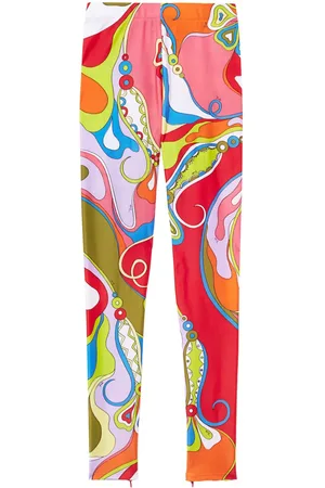 Puccini Leggings mit Orchideen-Print