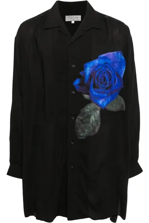 YOHJI YAMAMOTO Hemd mit Blumen-Print