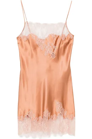 CARINE GILSON Camisole-Kleid aus Seidensatin