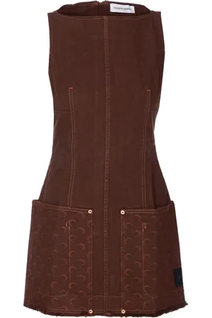Marine Serre Moon Kleid mit Logo