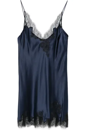 CARINE GILSON Camisole-Kleid aus Seidensatin