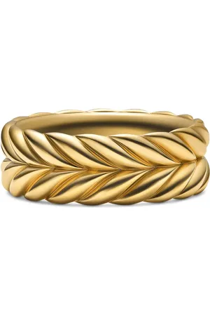 David Yurman 18kt Chevron Gelbgoldring