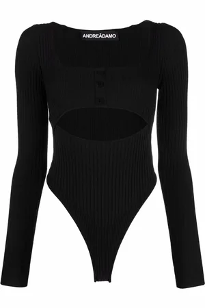 ANDREADAMO Body aus geripptem Strick