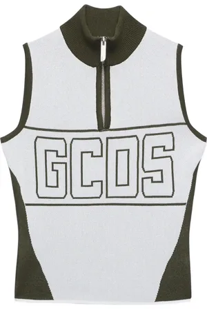 GCDS Half-Zip-Oberteil mit Logo-Band