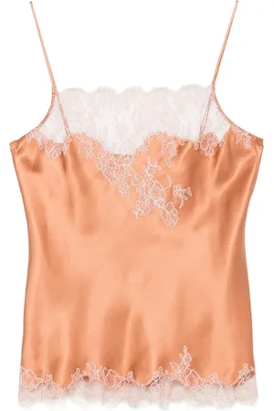 CARINE GILSON Camisole-Top aus Calais-Caudry-Spitze