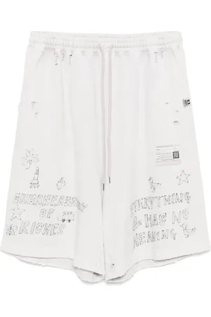 Maison Mihara Yasuhiro Shorts mit ausgeblichenem Graffiti-Print