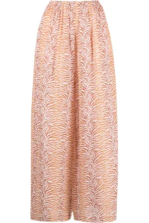 FORTE FORTE Weite Hose mit Zebra-Print