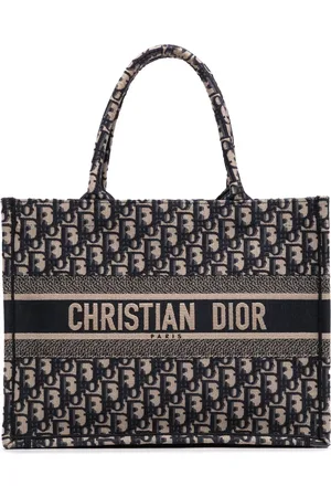 Dior 2020 große Oblique Book Tote Bag aus Canvas