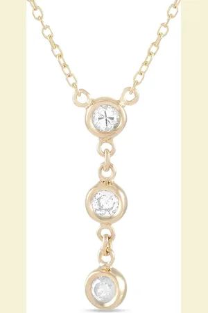 LB Exclusive 14kt Goldhalskette mit Diamanten