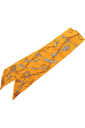 Hermès 20th Century Les Cles a Pois Twilly Seidenschal