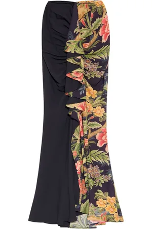 Etro Drapierter Rock mit Blumen-Print