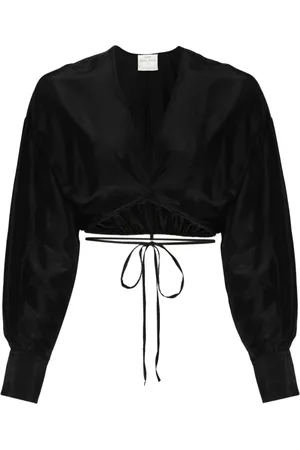 FORTE FORTE Cropped-Bluse aus Seide