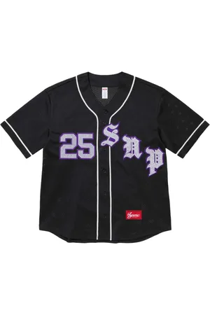 Supreme Old English "SS 25 - Black" Baseball-Trikot