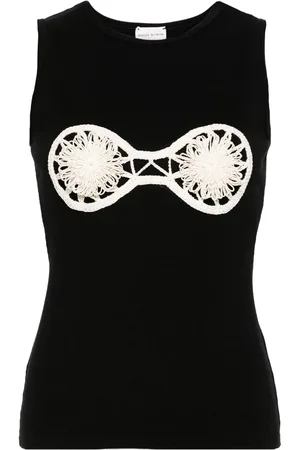 MAGDA BUTRYM Cropped-Top mit Häkelspitze