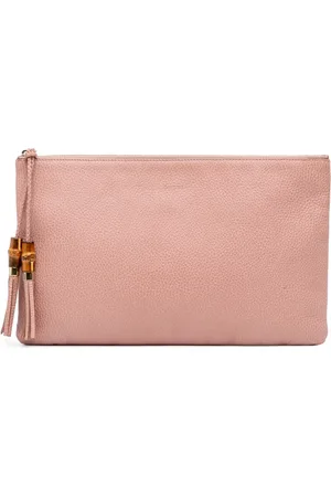 Gucci 2016-2024 Bamboo Clutch aus Leder mit Quaste