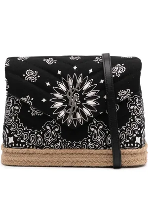 Saint Laurent 2018 Toy Loulou Umhängetasche aus Baumwolle mit Bandana-Print