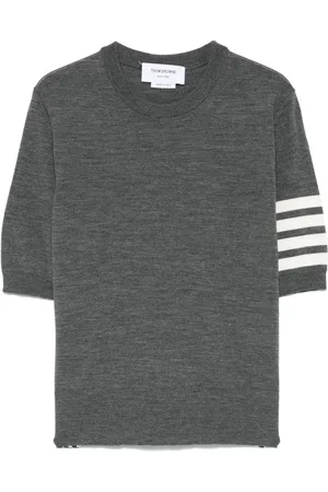 Thom Browne Fein gestricktes 4 Bar Stripes T-Shirt