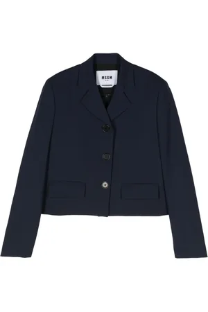 Msgm Cropped-Jacke mit Rundhalsausschnitt