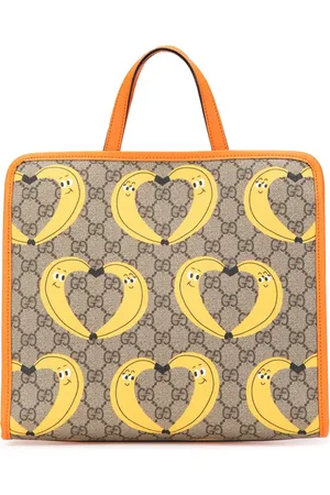 Gucci 2016-2024 GG Supreme Banana Kids Tote Bag
