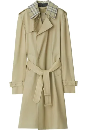 Burberry Leder-Trenchcoat mit abnehmbarem Kragen