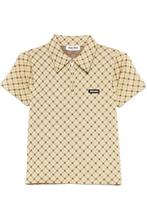 Miu Miu Kariertes Poloshirt