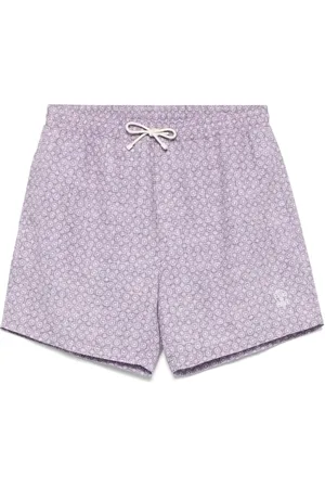 Brunello Cucinelli Badeshorts mit Blumen-Print
