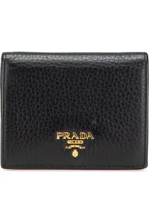Prada 2000-2024 kleines Vitello Grain Bifold Portemonnaie