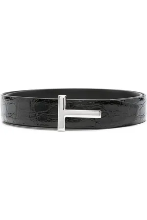 Tom Ford T Gürtel mit Kroko-Optik