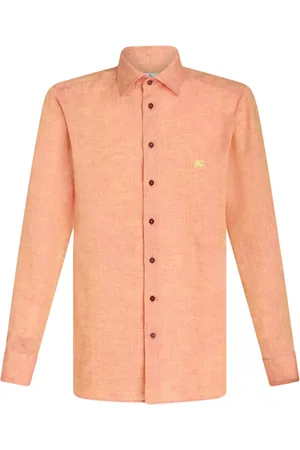 Etro Leinenhemd mit Pegaso-Stickerei