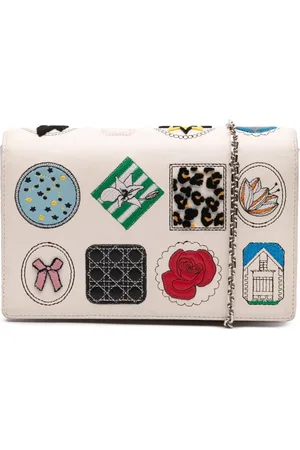 Dior 2016 verzierte Umhängetasche aus Leder mit Kettenriemen