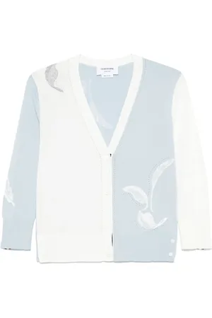 Thom Browne Cardigan mit Feder-Intarsie