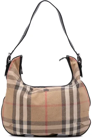Burberry 2000-2007 House Check Schultertasche aus Canvas mit Glitzer